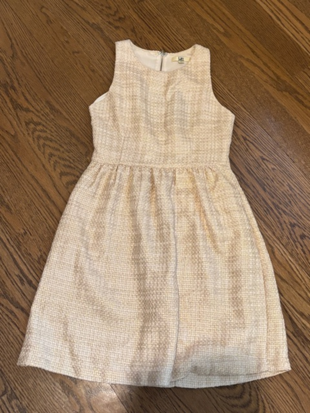Ya Los Angeles Cream Textured Sleeveless Dress